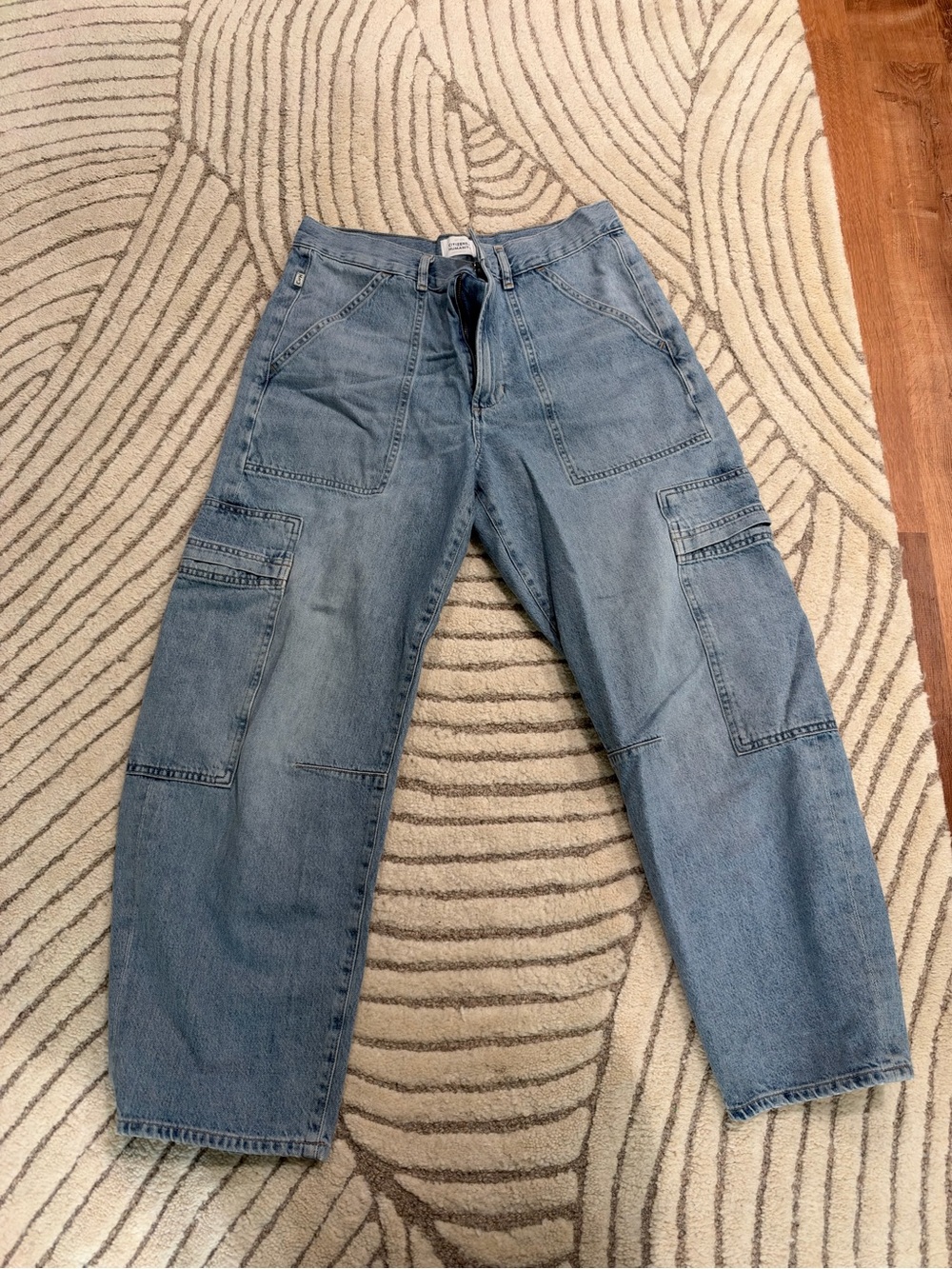 Citizens Of Humanity Light Blue marcelle Cargo Jeans